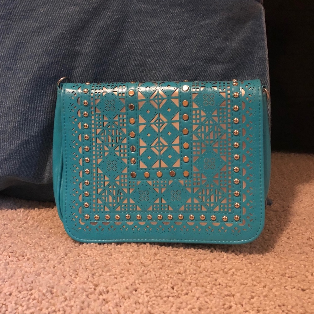 Blue Studded purse